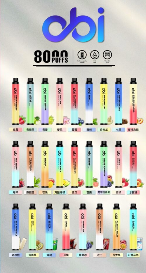OBI 8000 一次性主機 | 13ml大容量 8000口 長效持久 - KkVape：圖片 5